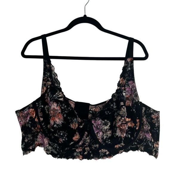 Torrid Curve Womens Floral Lace Unlined Longline Underwire Bra Multicolor Size 6 - Picture 12 of 16